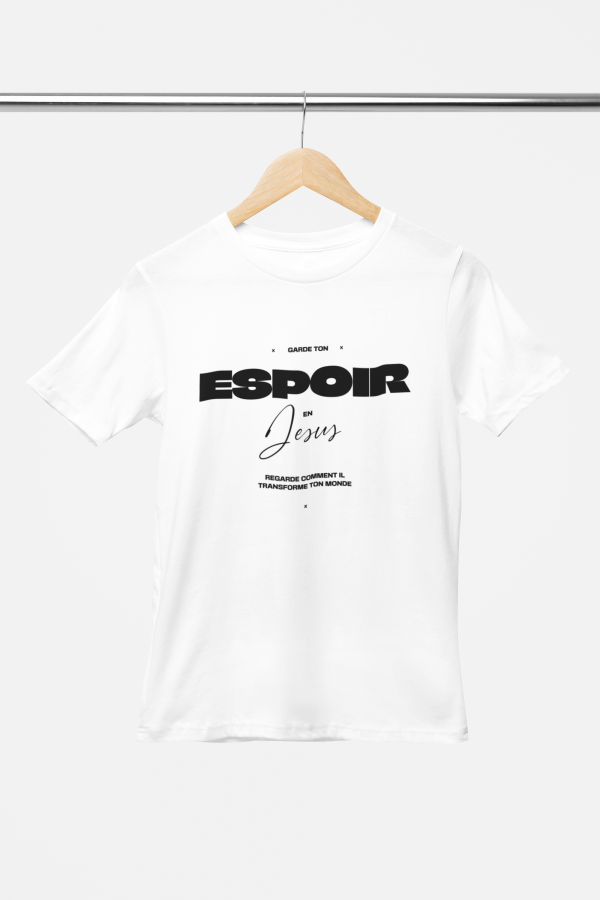 T-shirt chrétien "Espoir en Jésus" | Design minimaliste