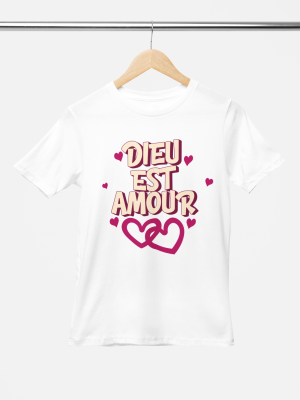 T-shirt chrétien "Dieu est Amour" | Édition Saint-Valentin