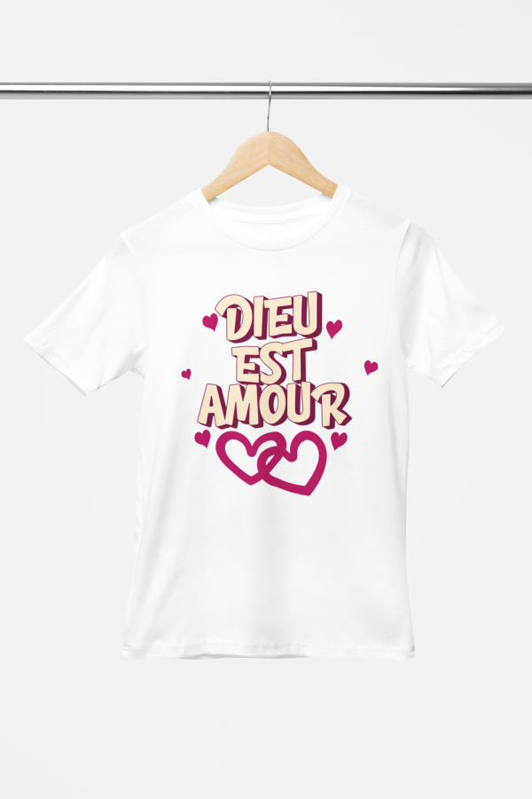 T-shirt chrétien "Dieu est Amour" | Édition Saint-Valentin